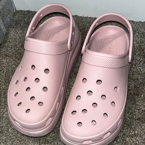 Pink Crocs Classic Crush Clogs